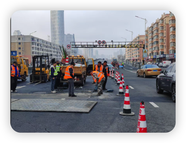 黄岩道路维修施工队：城市建设的守护者